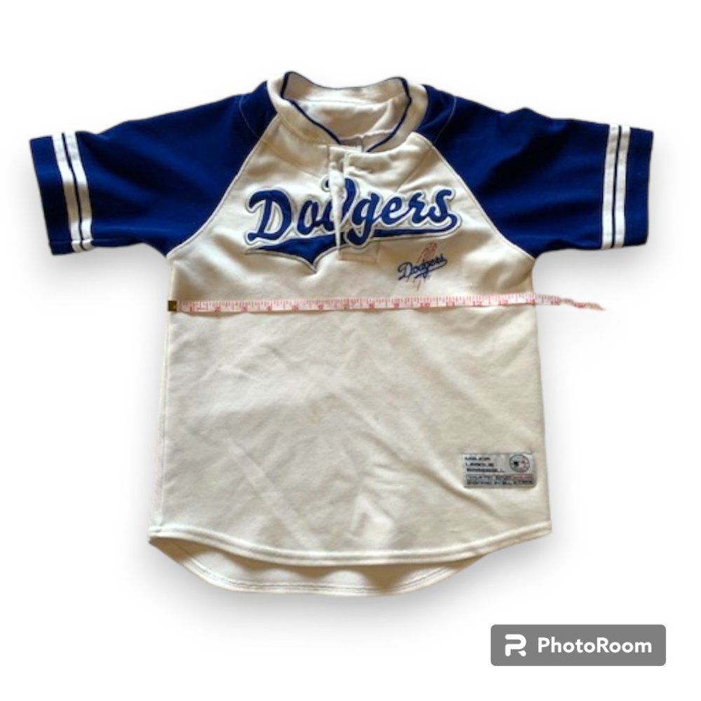 Youth True Fan L.A Dodgers White with Blue sleeves Size Large *Preowned*